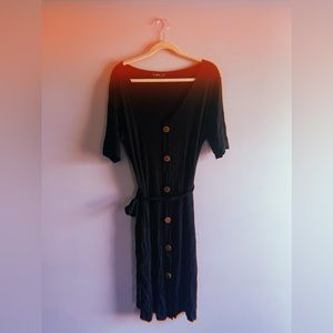 F&F Black Ribbed Body-con Dress